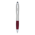Satin Silver Barrel with Burgundy Rubberized Grip